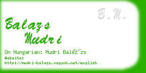 balazs mudri business card